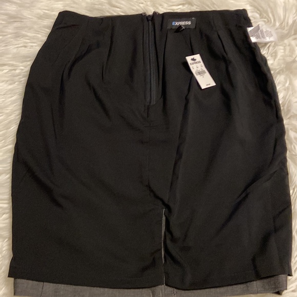 Express Skirt size 4 brand new with tag color gray long 20” - Picture 7 of 11